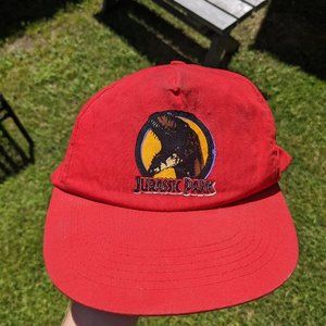 Red Jurassic Park Snap back hat